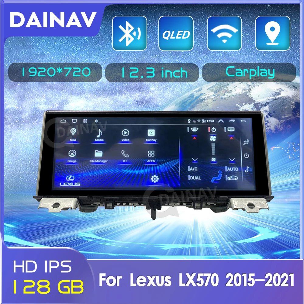 

128GB 2 Din Android Car stereo GPS Navigation For Lexus LX570 2015-2021 Player DVD Multimedia System HD Touch Screen