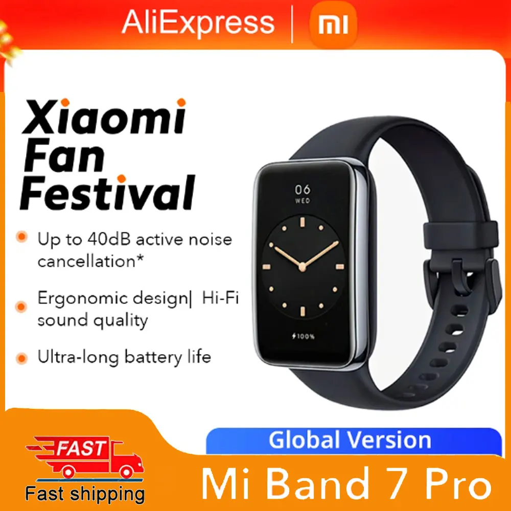 

Смарт-браслет Xiaomi Mi Band 7 Pro, GPS, AMOLED экран