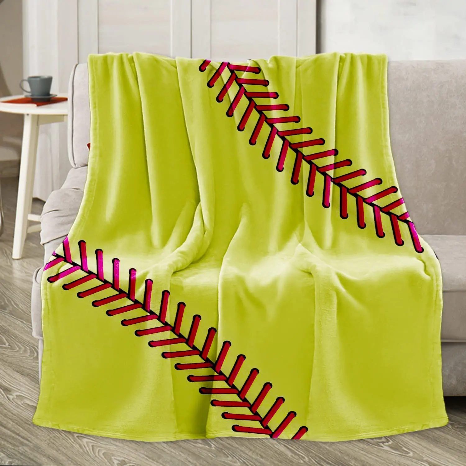 Fleece Cotton Throw Blankets 50x60 Inch For Bed Couch Sofa