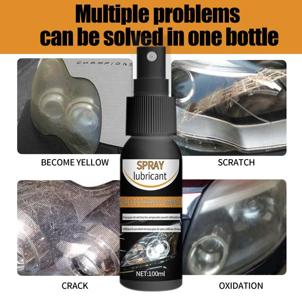 

Headlight Polishing Agent 30/50/100ml Useful Easy to Use Eco-friendly Auto Anti-scratch Headlamp Repair Liquid for Automobile