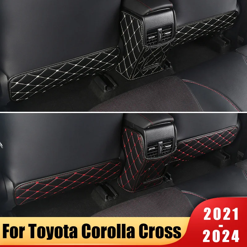 

PU Leather Car Anti-Kick Mats Auto Seat Back Protector Cover Pad For Toyota Corolla Cross XG10 2021 2022 2023 2024 Accessories