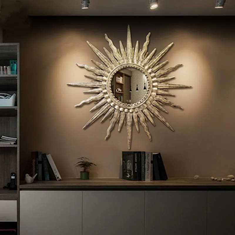 

Golden Wavy Decorative Mirrors Vintage Luxury Glass Large Decorative Mirrors Irregular Hogar Y Decoraciones Home Accessorie
