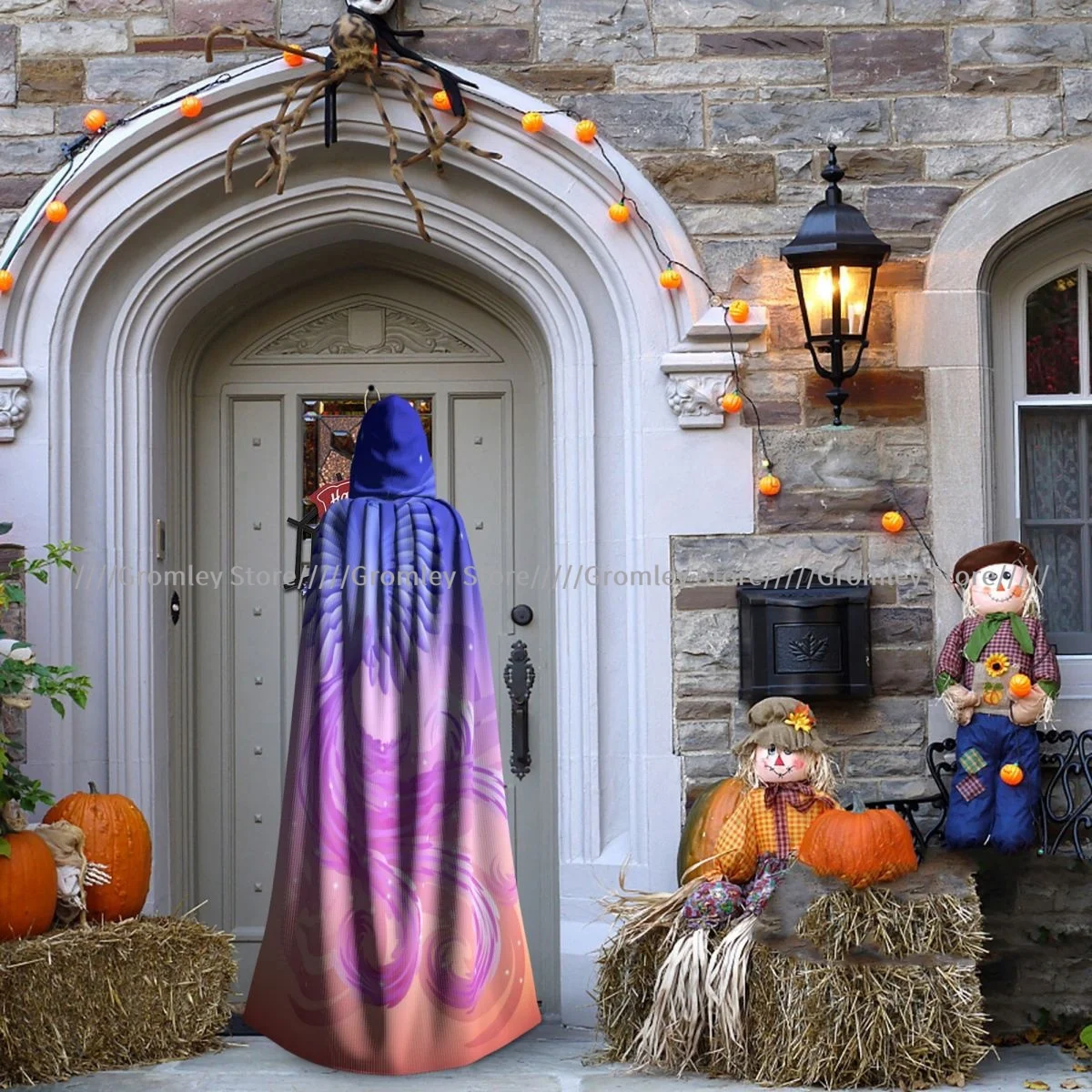 Плащ на Хэллоуин унисекс Волшебная птица Феникс огненная накидка средневековый