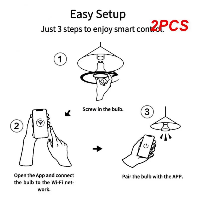 2 шт. светодиодные лампы для светильников меняющие цвет