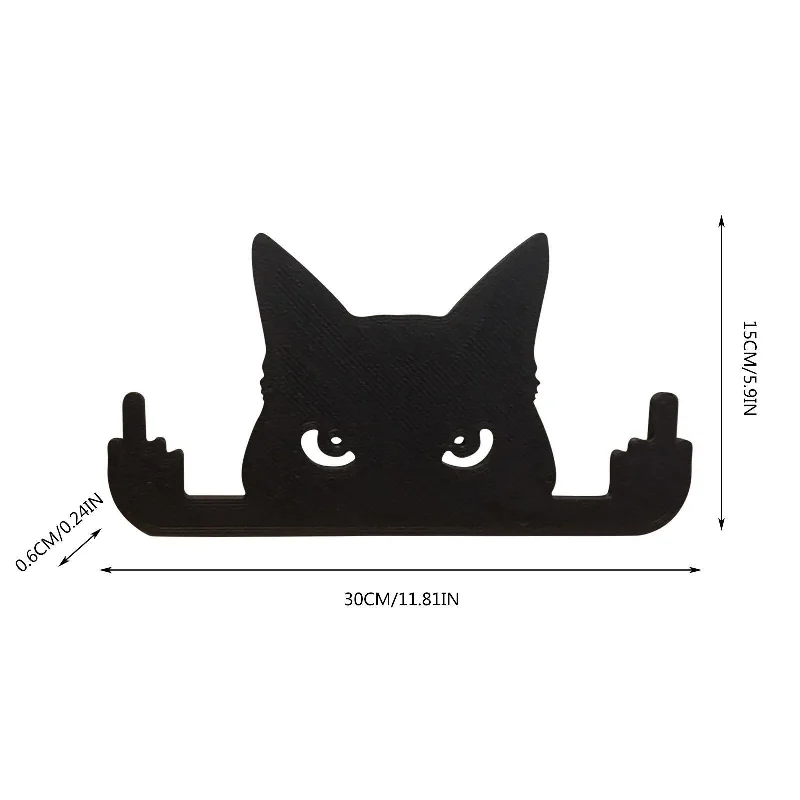 

Peeping Black Cat Outdoor Garden Lawn Fence Metal Stakes Decoration Restaurant Wall Window Hanging Sculpture Collection Gift