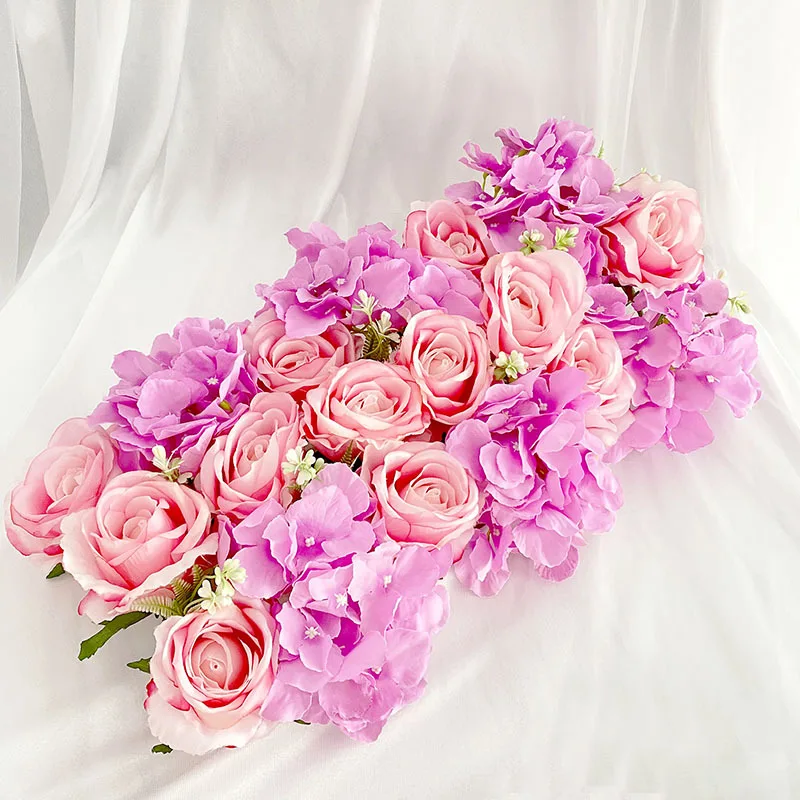 

Artificial Flowers Background Wall Wedding Party Hanging Pink Roses Peony Home Hotel Shopping Mall Simulation Silk Flower Decor