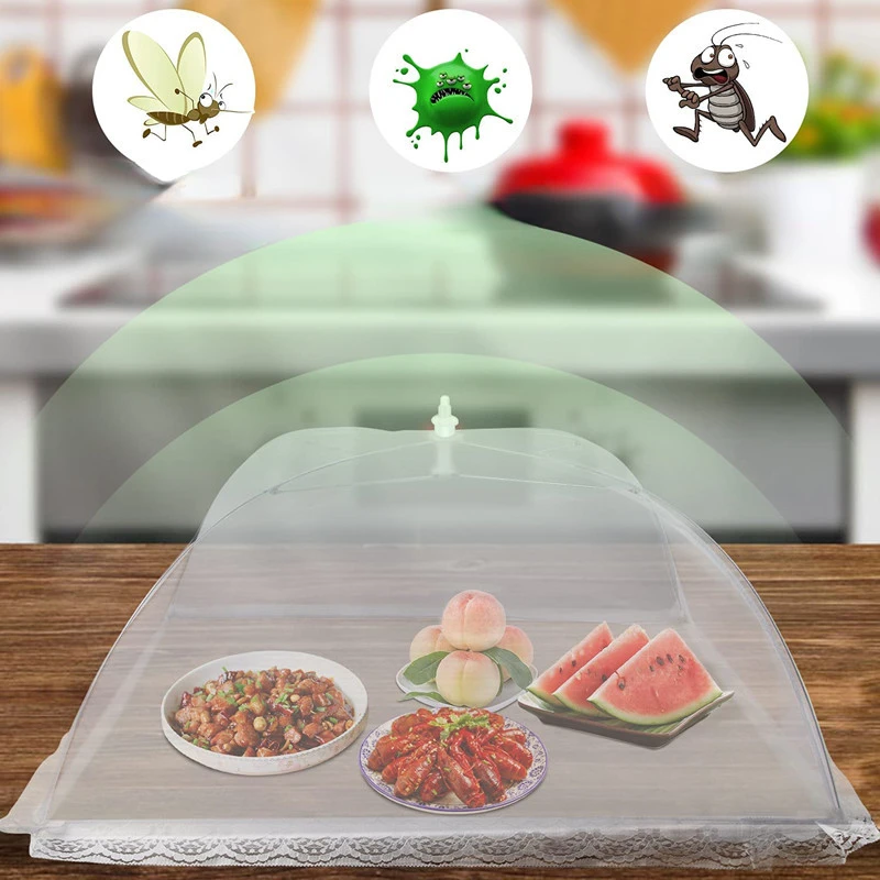 

1PC Portable Umbrella Style Food Cover Anti Mosquito Meal Cover Lace Table Home Using Food Kitchen Gadgets Cooking Tools