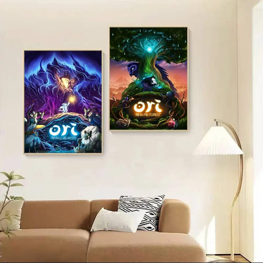 Фото 3D Горизонтальные постеры O-Ori Game Movie, ретро-наклейки из крафт-бумаги, DIY декор для комнаты, бара, кафе, эстетичное искусство, настенная живопись №4