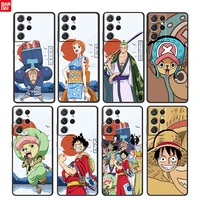 one piece hot anime for samsung galaxy s22 s21 s20 ultra plus pro s10 s9 s8 s7 4g 5g soft silicone black phone case funda coque