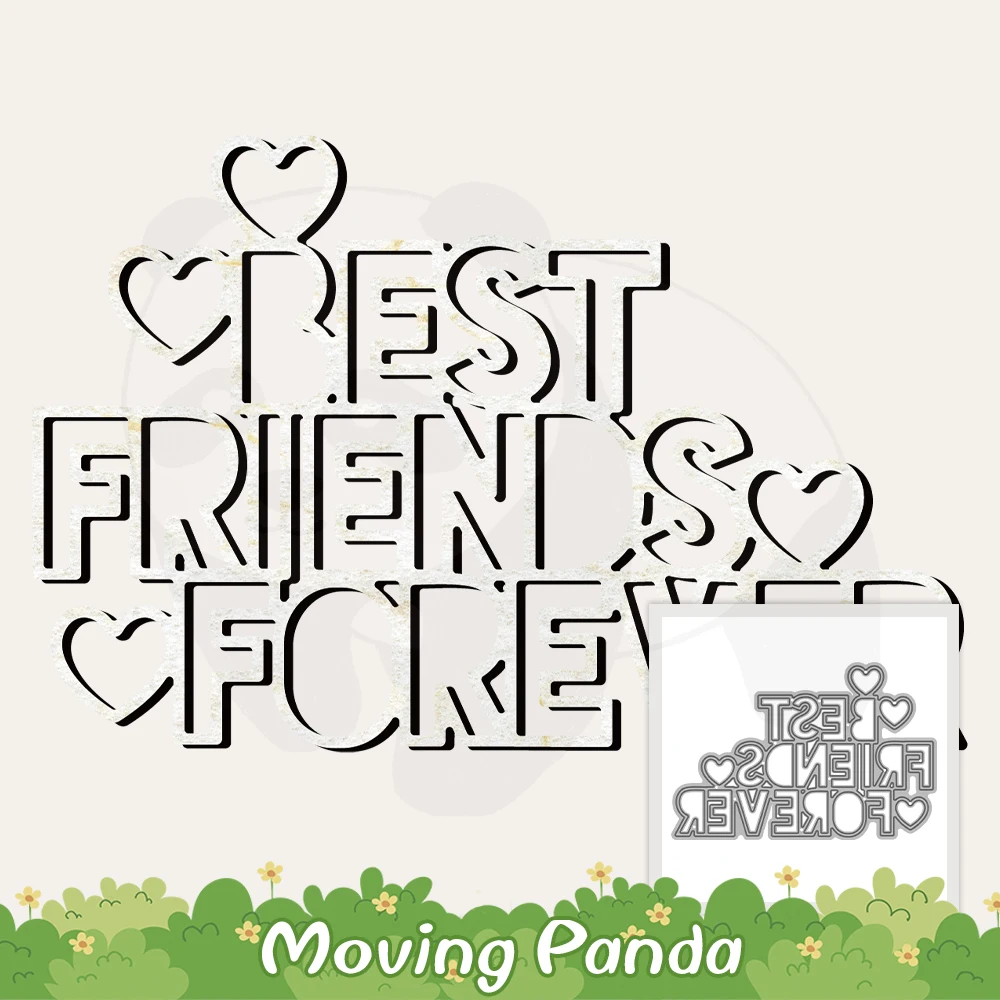 

Rest Friends Forever Cutting Dies DIY Scrapbooking Supplies Metal Cut Dies Knife Mold For Paper Cards Albums Crafts Decor