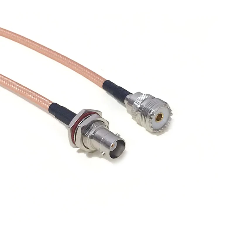 UHF PL259 SO239 к BNC папа мама перегородка RF коаксиальный кабель адаптер RG142 50 см/100 см