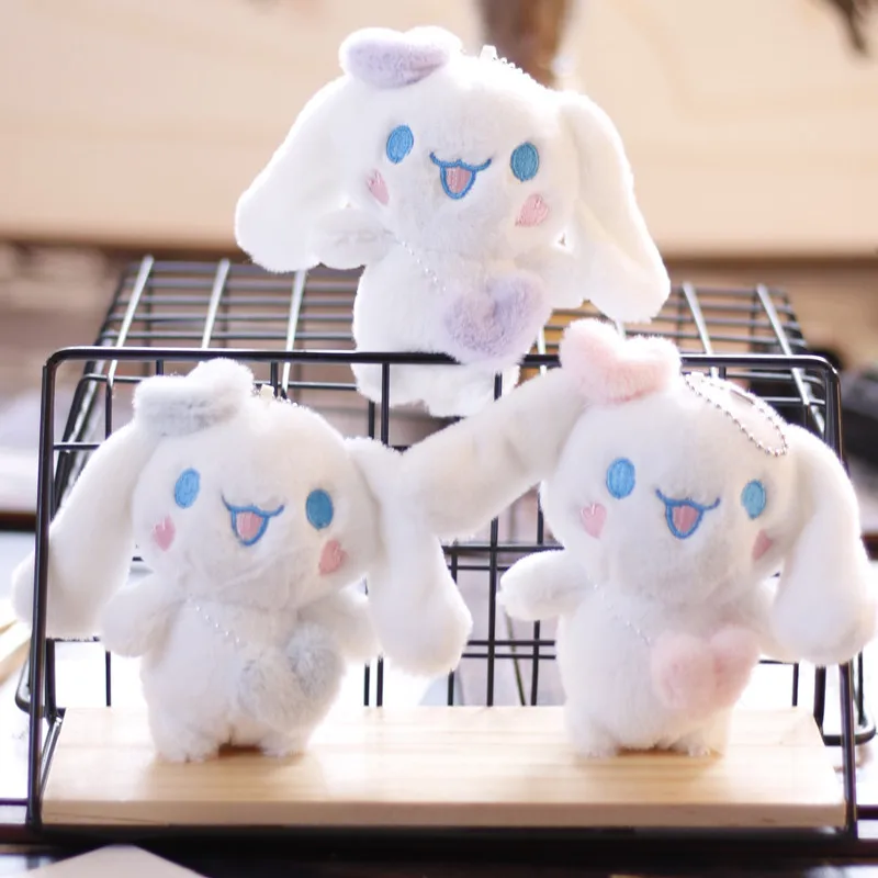 

Sanrio 11Cm Kawaii Cinnamoroll Baby cinnamoroll Pendant Plush Toy Doll Cute Rabbit Bag Key Chain Keychain Gifts for Childrens