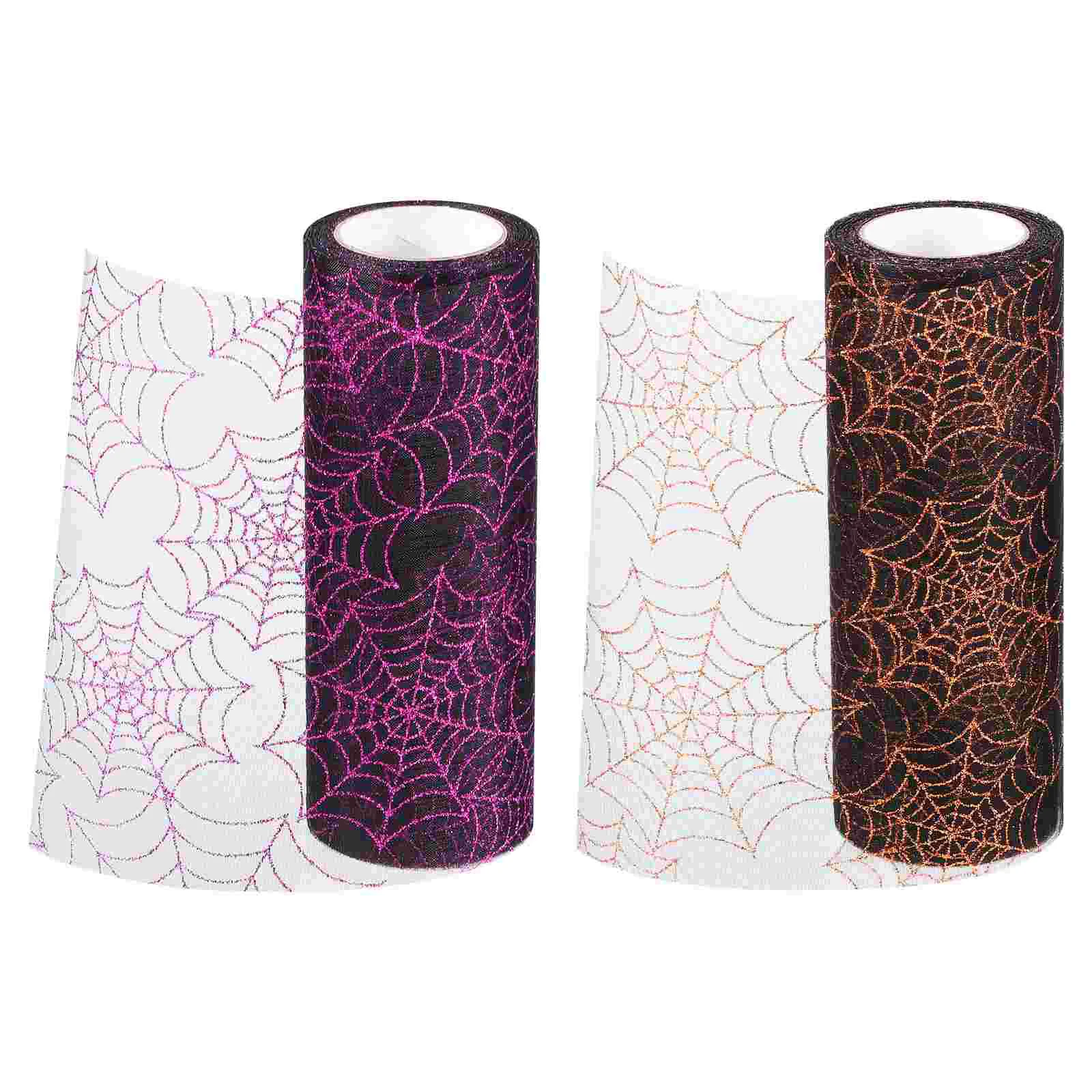 

2 Rolls Costume Spider Web Gauze Spider Web Tulle for Decor DIY