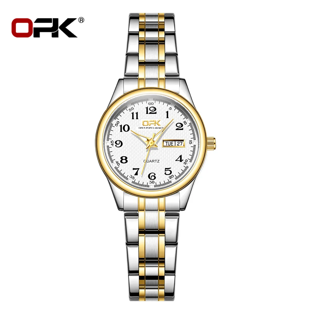 Fashion Men’s Stainless Steel Watches Luxury Quartz Wristwatch Calendar Luminous Clock Woman Business Casual Watch