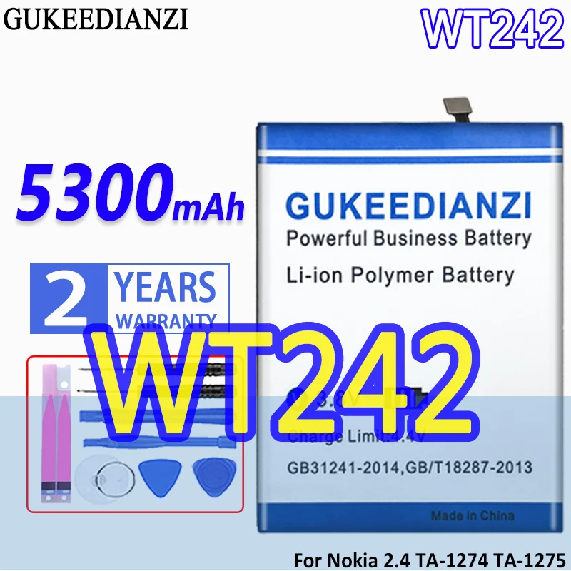

Bateria WT242 5300mAh High Capacity Battery For Nokia 2.4 TA-1274 TA-1275 TA-1270 TA-1277 High Quality Battery