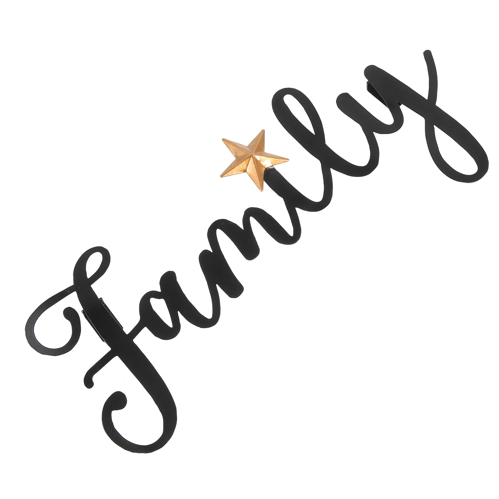 

Настенный знак для семьи, металлический подвесной Декор слов, деревенский вырез, черная фермерская скульптура, буква, декоративные железна...