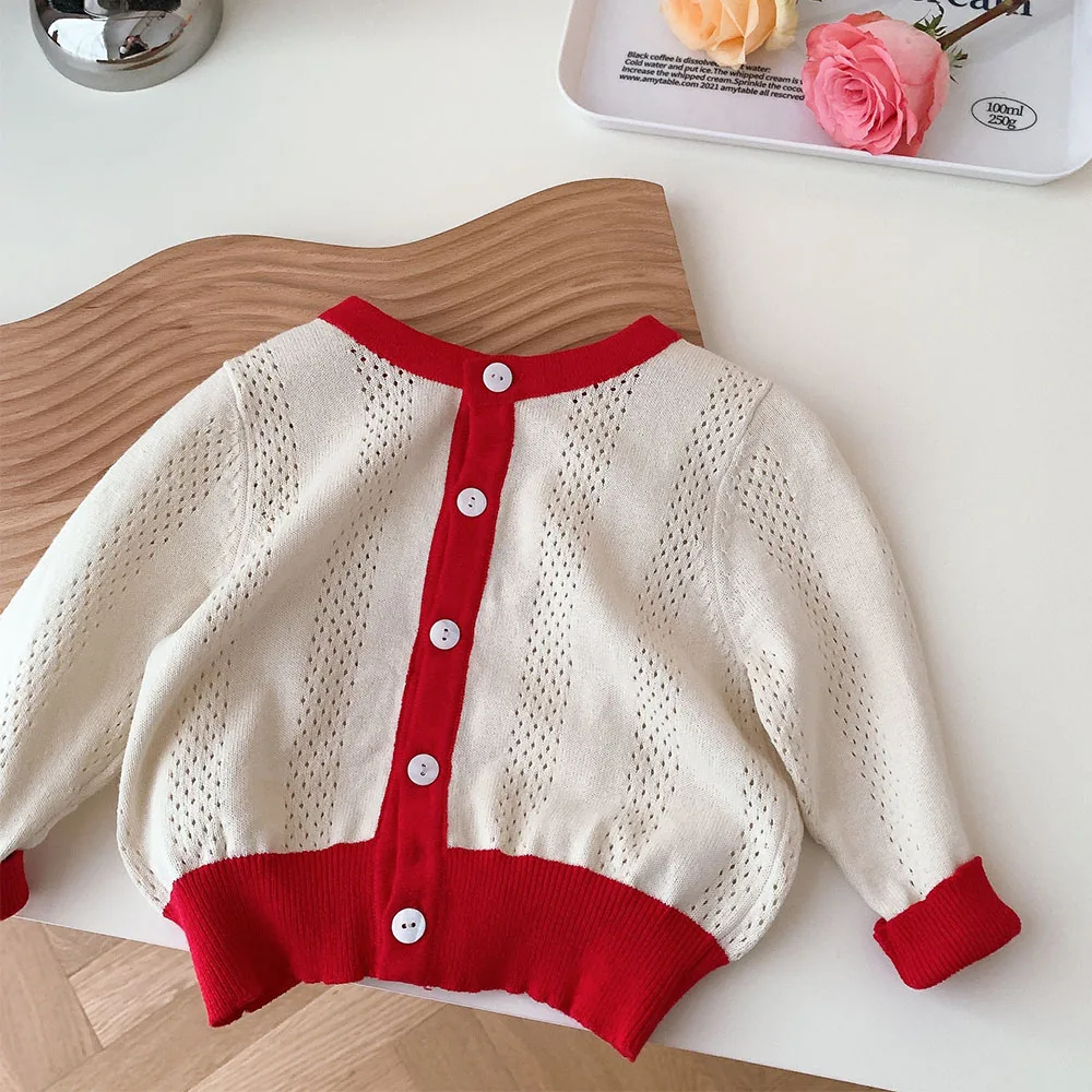 

New Arrival Girls Jackets And Coats Knitted Patchwork Spring Autumn Children Clothing