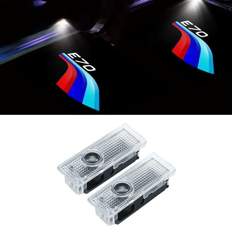 

2x LED Shadow Lamp For BMW E70 X5 Logo Car Door HD Welcome Light Laser Projector Ghost Light Auto External Accessories