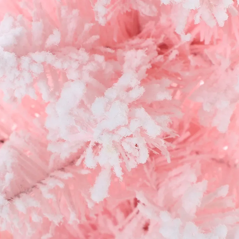 Новая Маленькая рождественская елка 30 см розовые заостренные снежинки