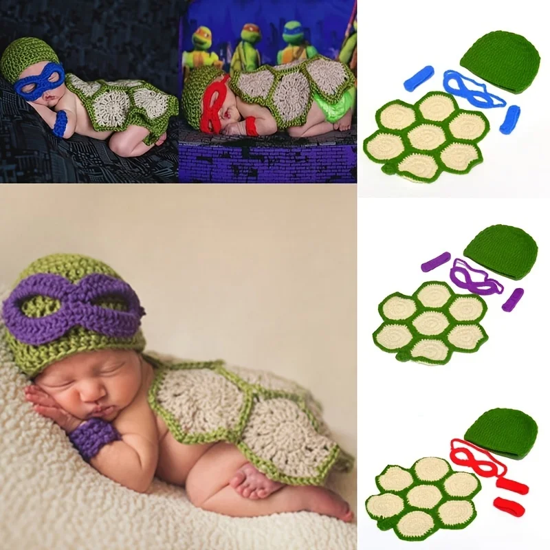 

Newborn Photography AccessoriesTurtle Shape Shooting Clothing Children's Adorable Animal Handmade Photography Suit