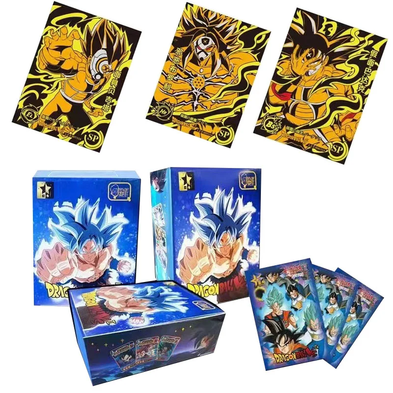 

2022 New Original Bandai Anime DRAGON BALL Z Super Saiyan SSP Flash Card Hero Son Goku KidsToy Gifts Game Cards