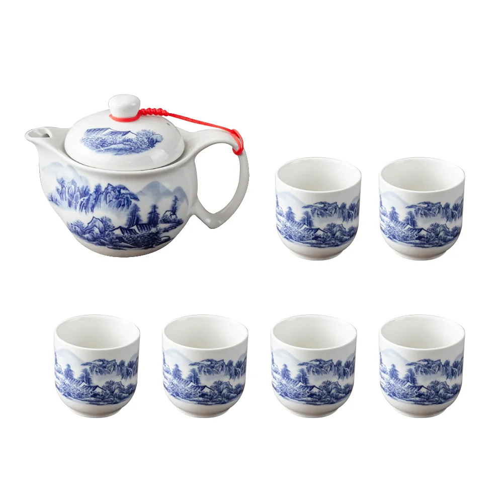 

1 set of Ceramic Tea Cup Tea Kettle Portable Teapot Tea Serving Tool Tea Drinking Supply