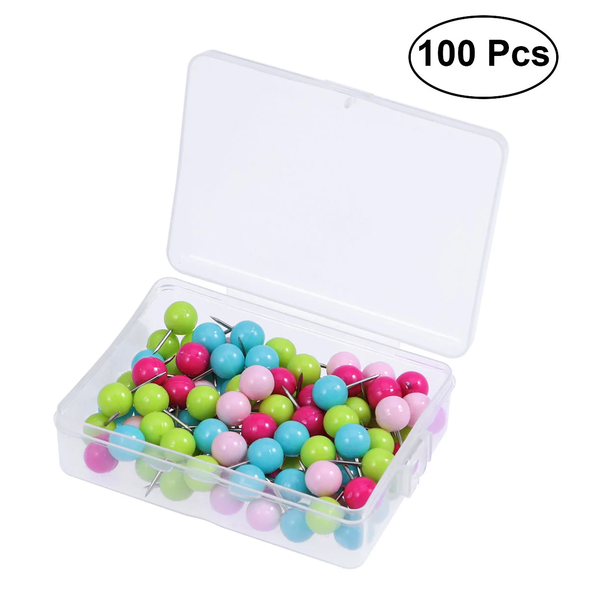 

100pcs 10mm Shaped Pushpins Corkboard Wall Pushpins Decorative Thumbtacks for Office School