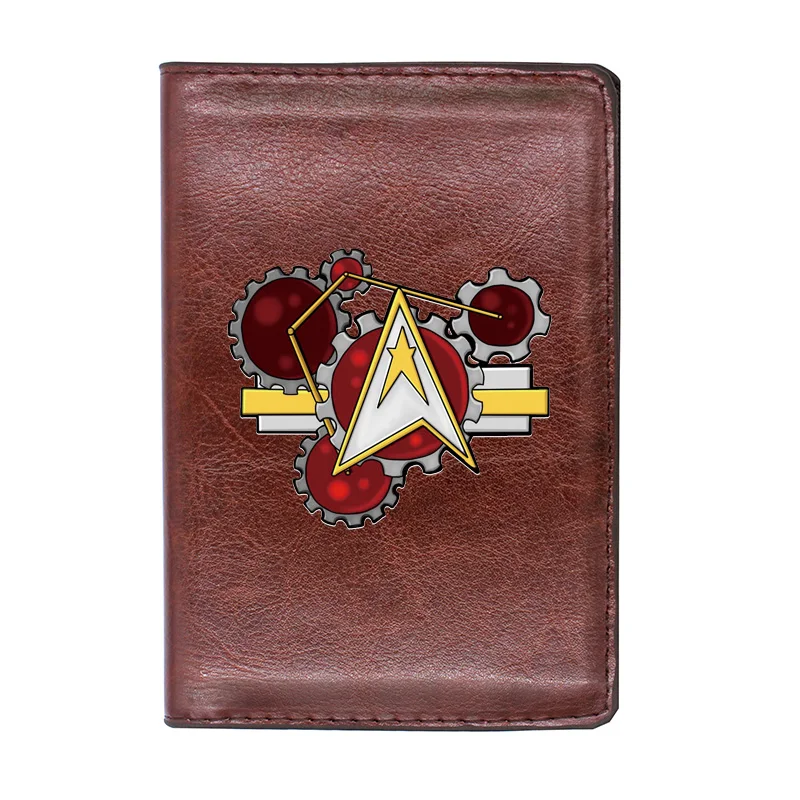 

Retro Steampunk Gear Starfleet Design Pu Leather Passport Cover Men Women Holder ID Credit Card Case Travel Passport Wallet