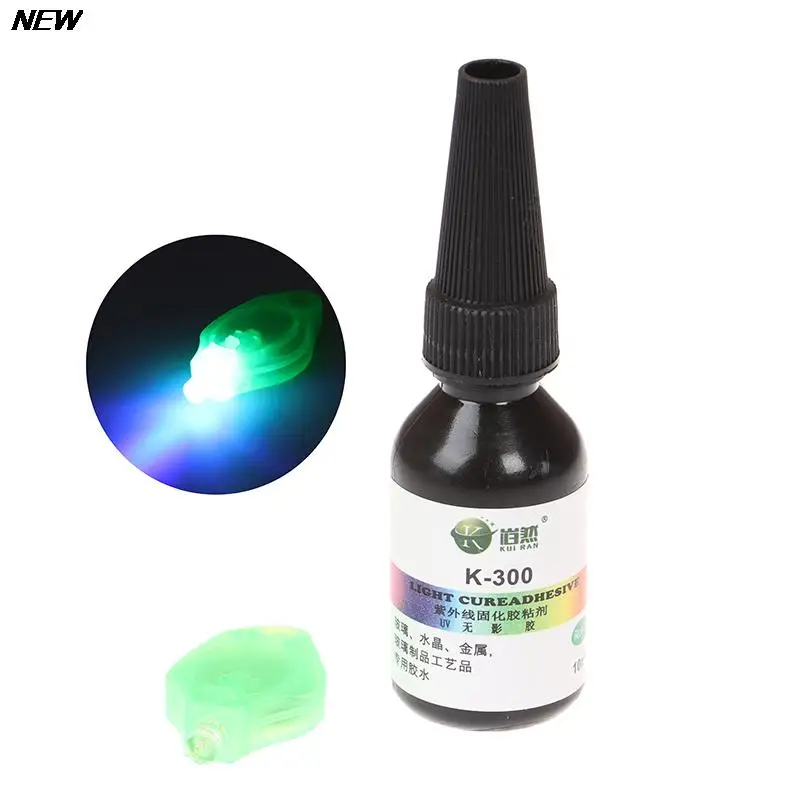 

New Arrival 10ml Kafuter UV Glue UV Curing Adhesive K-300 Transparent Crystal and Glass Adhesive with UV Flashlight