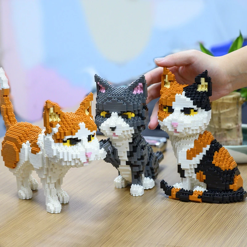 

Balody Cute Cartoon Cat Building Blocks MOC Diamond Bricks Black Cat Model Educational Children Construction Toy Kids Girl Gifts