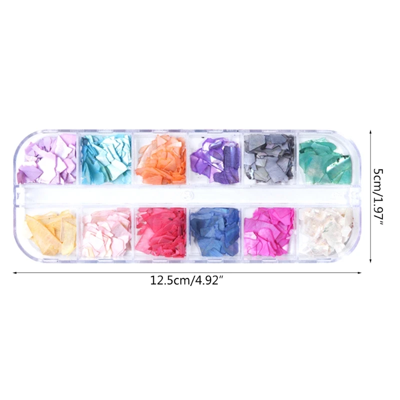 RXJC Нерегулярные ломтики морской раковины из морского ушка 3D дизайн ногтей для