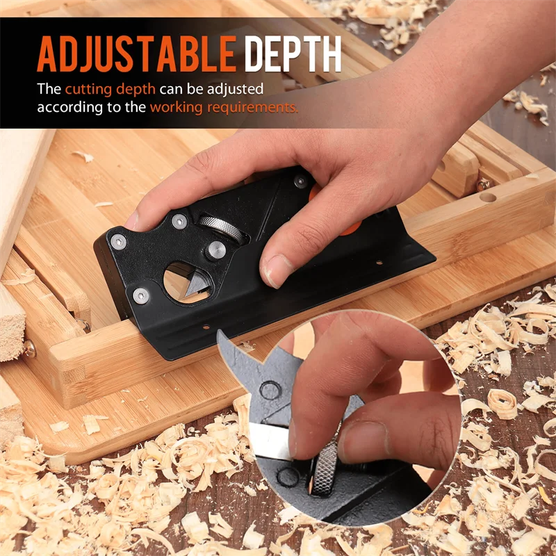 

Manual Planer Chamfering and Trimming Level Gage 45 Degree Bevel And Cutter Head Edge Corner Flat Planer Corner Woodworking Tool