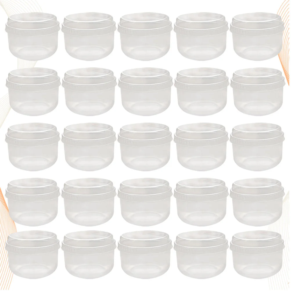 

50 Sets Square Dessert Tumbler Square Containers Lids Dessert Cups Lids Yogurt Cups Plastic Tasting Uups Mini Plastic Containers