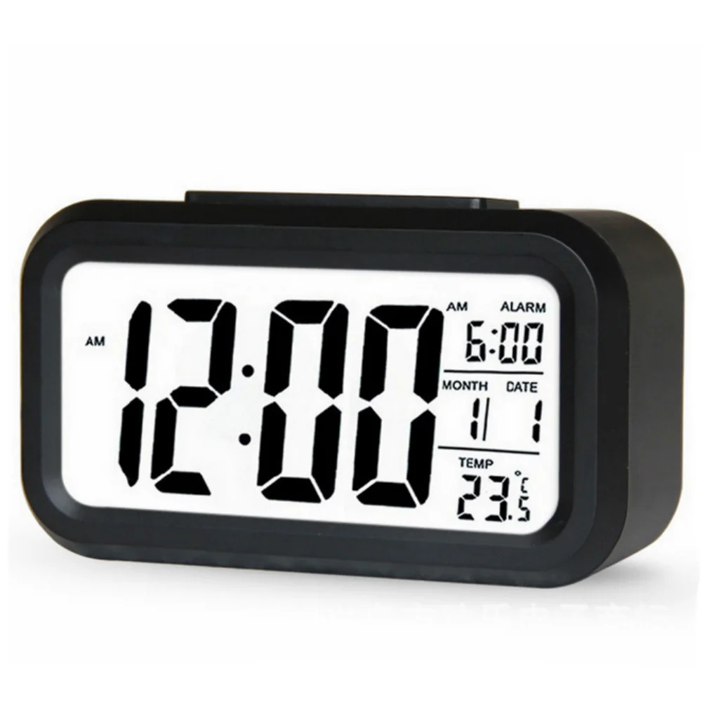 Sound Control Backlight 12/24 H Snooze 8 Alarm Ringtones For Bedrooms Bedside Kids Home Decoration