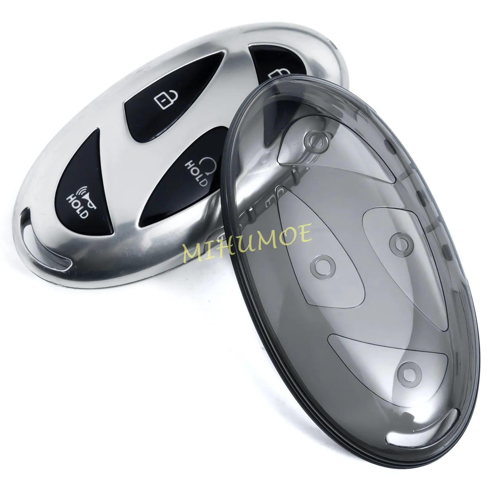 

Черный прозрачный чехол для умного автомобильного брелка, защитный брелок для ключей, совместимый с Hyundai Ioniq 6 Kona Grandeur Tucson Santa Fe