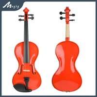 handmade 44 full size violin basswood acoustic practice fiddle with foam case brazilwood bow bridge beginner learner students