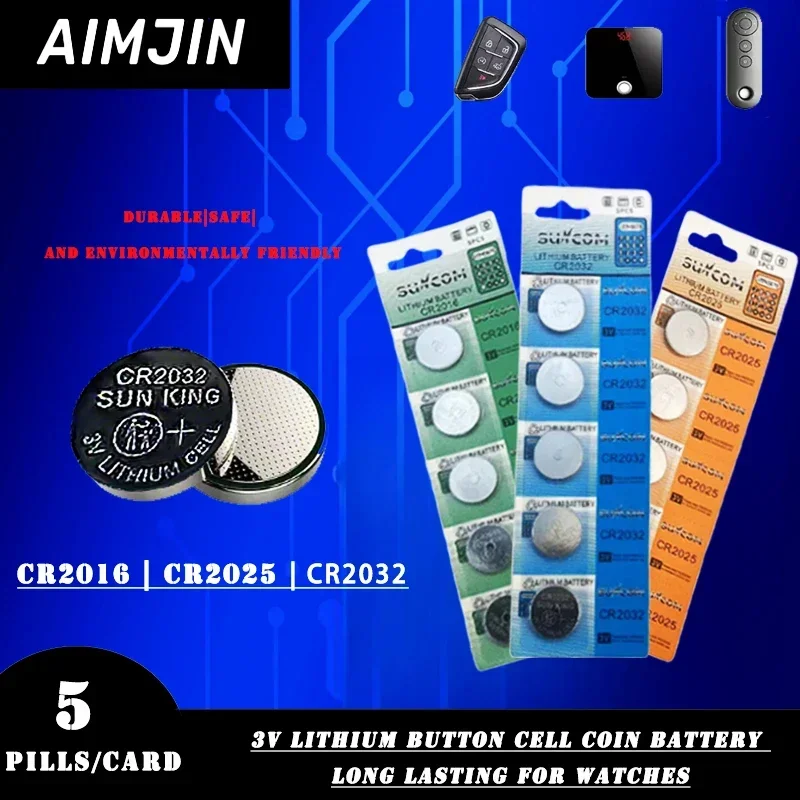 Фото 5-50Pcs Original CR2032 batery CR2025 CR2016 batteria CR1632 CR1220 CR1616 CR1620 CR2450 CR2430 LR41 LR1130 LR43 LR44 №2