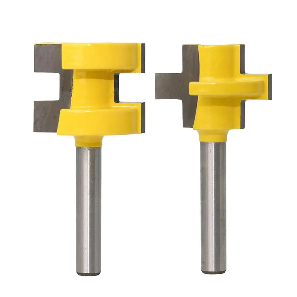 

3 4 2 Bit Tongue and Groove Router Bit Set - 1 4 Shank Woodworking Tool