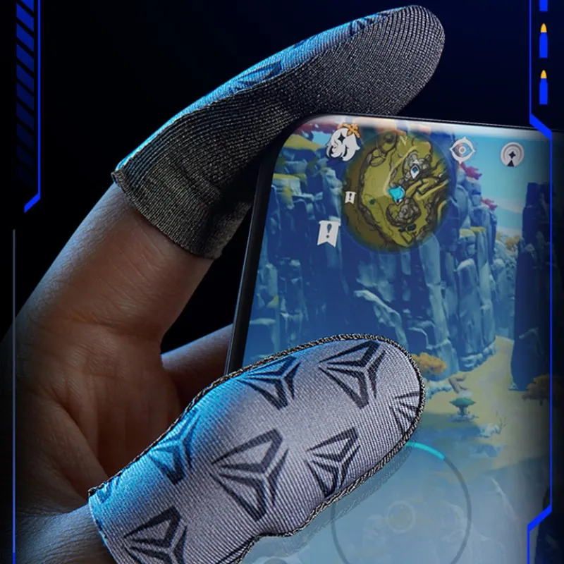 

2 Pairs Anti Slip Finger Cover For Mobile Game Gaming Thumb Gloves Finger Glove Breathable Sweatproof Finger Sleeve Non-scratch