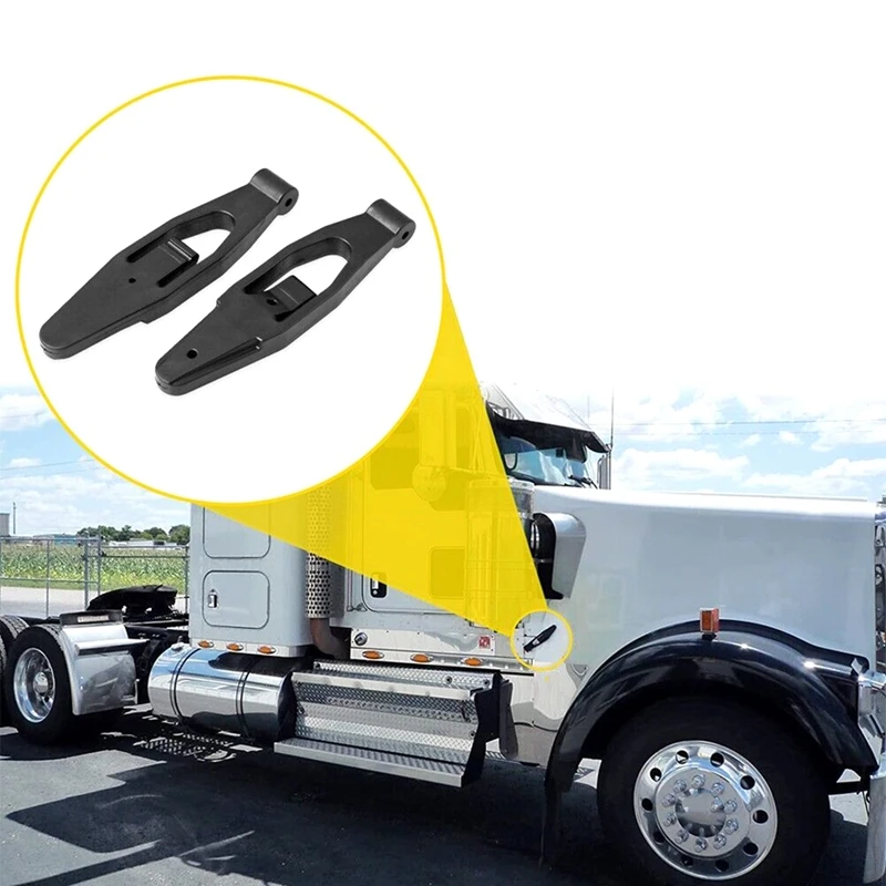 1 пара защелок капота L56-0001 23-13857 Черная резина для Kenworth T300 T600 T800 W900 Peterbilt 357 367 377 378 379