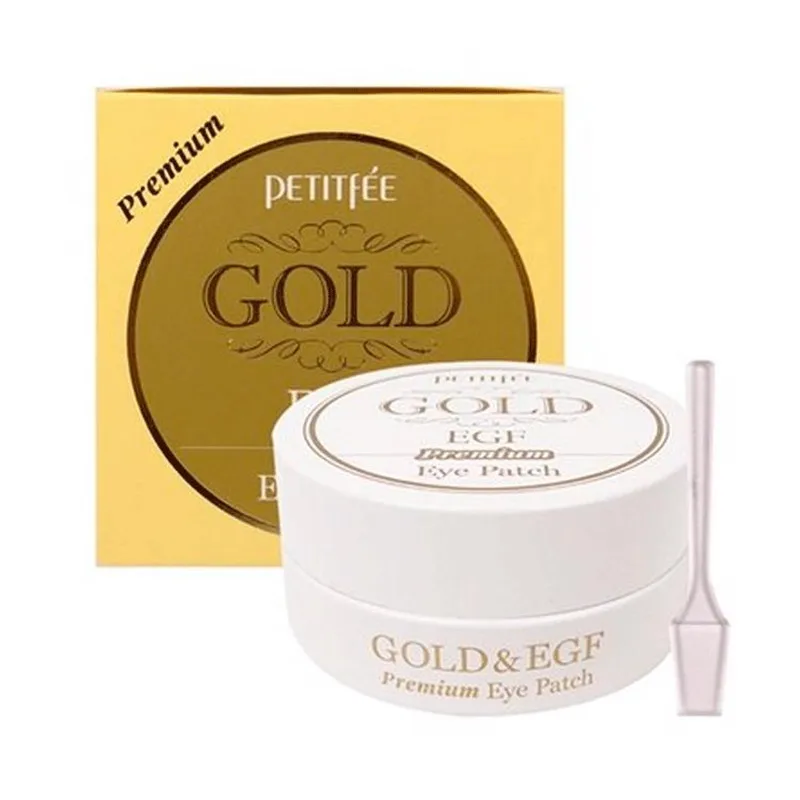 Патчи для глаз PETITFEE Premium Gold EGF, 60 шт., маска против морщин, темных кругов, кристальная увлажняющая корейская косметика