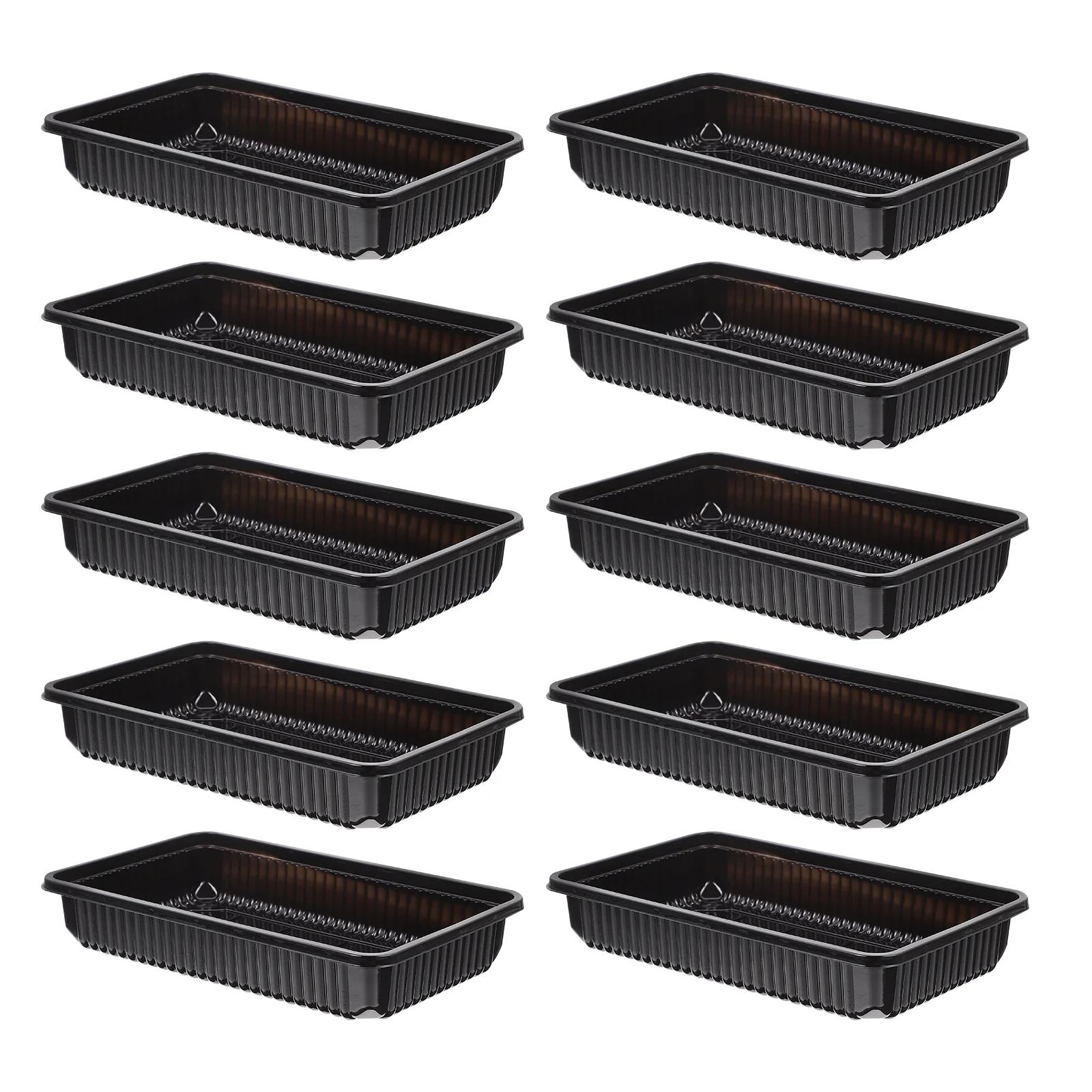 

black propagation tray 10pcs greenhouse growing trays garden nursery tray germination tray for indoor gardening planting