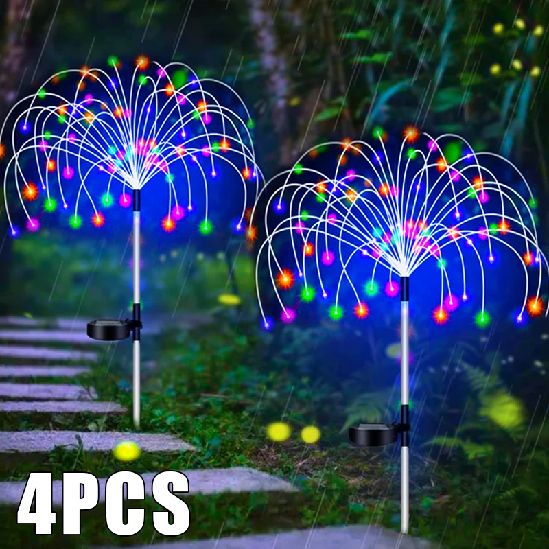 Solar LED Firework Fairy Lights Outdoor Waterproof Garden Decoration Lawn Pathway Solar Lamp  Outdoor Lighting