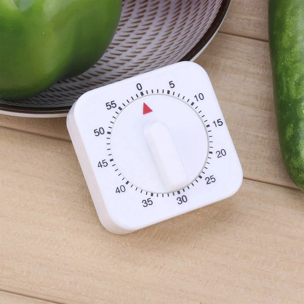 Wind up Mechanical Kitchen Timer 60 Minutes Stopwatch Visual Countdown Timer Cooking Time Manager Portable Loud Bell Alarm Sound images - 6
