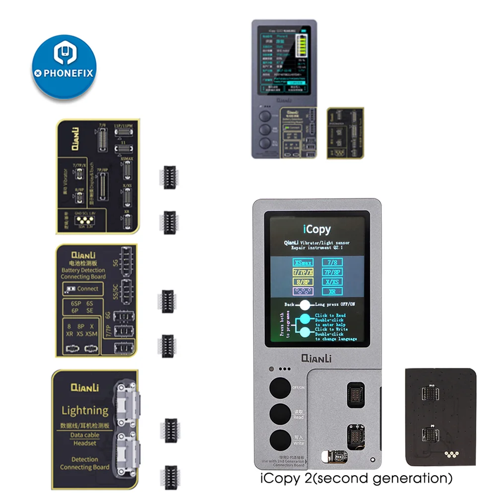 Программатор Qianli iCopy Plus 2 1 с ЖК-дисплеем тестовая плата тепловой пластиной для iPhone