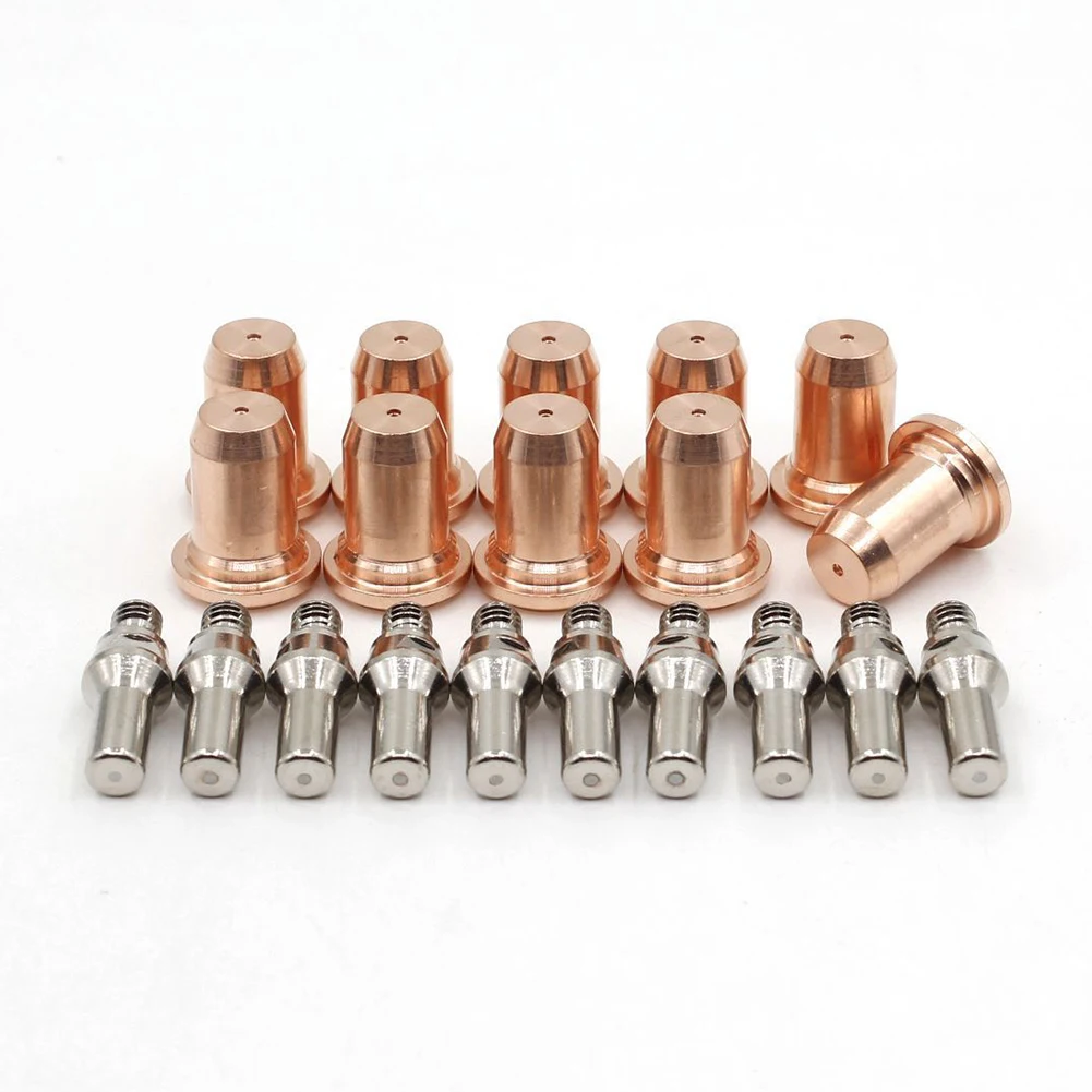 

20pcs Plasma Cutter Torch IPT-60 PT60 PT-60 Electrode Tips 1.0mm 52582 51313P.10 Long Tip Electrodes And Long Nozzles