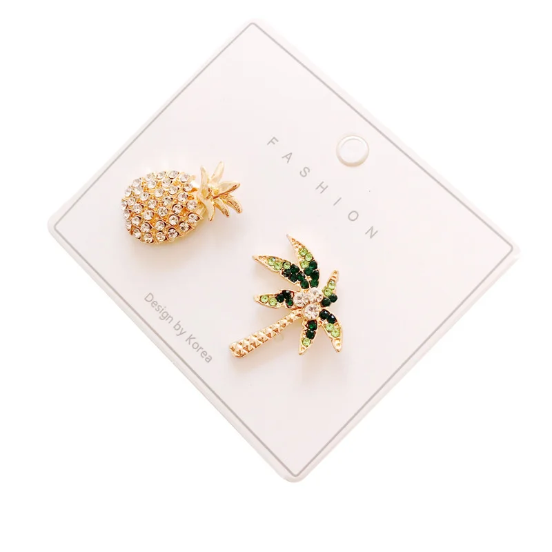 

Fashion Brooch Charms High Quality Oil Dripping Metal Brooch Pin For Suit Ornament Accessories Fruit Plant Brooches Set