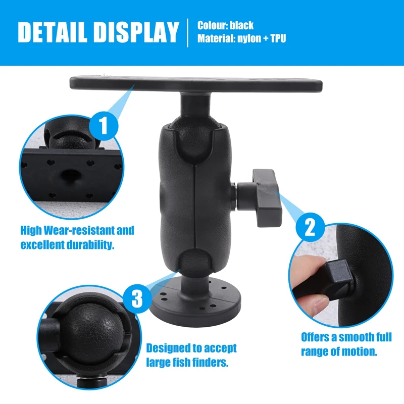 Высокопрочное шаровое Крепление из нейлона + ТПУ с эхолотом и универсальной