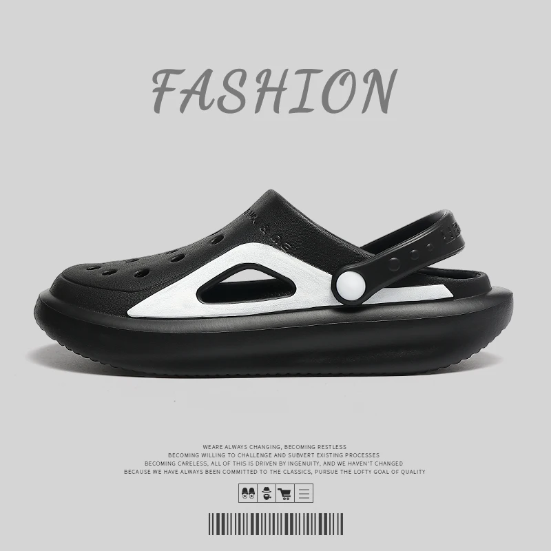 

Summer Men Clogs Slippers Outside Beach Sandals Thick Soft Non-slip Sole Casual Home Slipper Couples Ladies Shoes Flip Flops