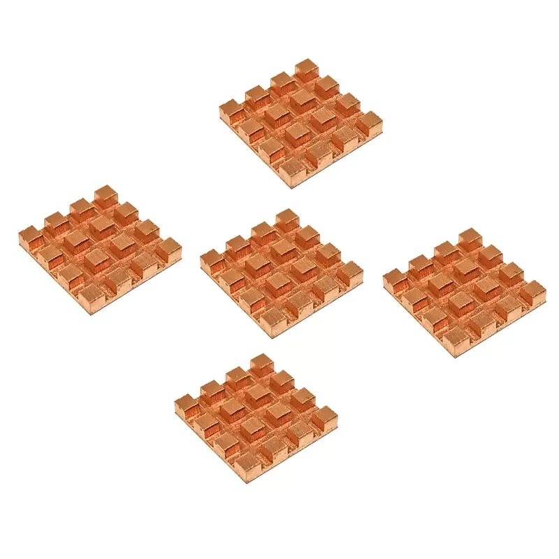 

5pcs Pure Copper Mini Ultra thin heat Sink Memory RAM Cooling For VGA DDR MOS GPU IC Chipset Radiator Cooler Heatsink 13x13mm